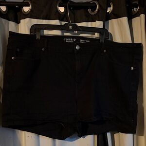 torrid Black Denim Shorts with Five-Pocket Design